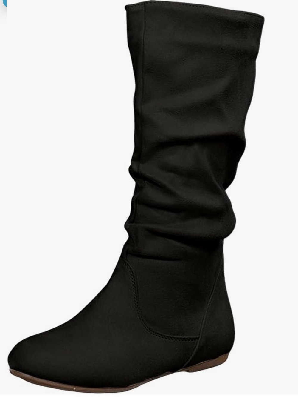 Women's Black Mid-Calf Slouch Boot